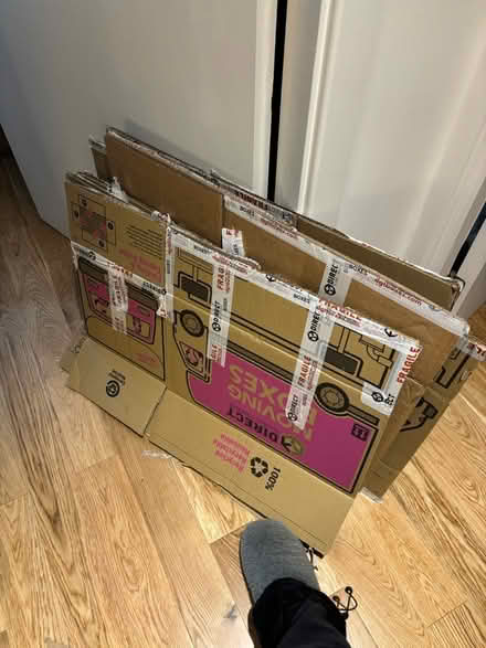 Photo of free 12 moving boxes and bubble wrap (Brixton, SW9) #1