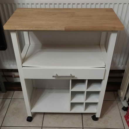 Photo of free White Trolley Table on castors (bramley LS13) #1