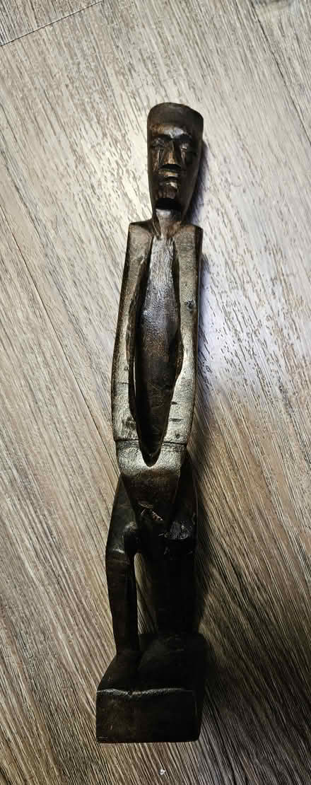 Photo of free Small wooden African Man statue (S. Mary Ave, Sunnyvale) #3