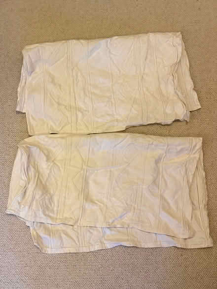 Photo of free Pair of cream cotton sofa arm covers (Kingscote GL8) #1