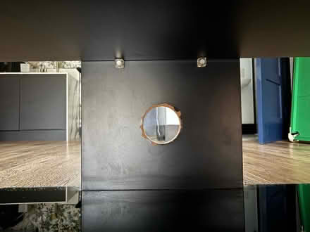 Photo of free Black glass corner tv stand with chrome legs (Teddington TW11) #3