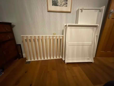 Photo of free Wooden sleigh cot bed with draw (BN20) #1