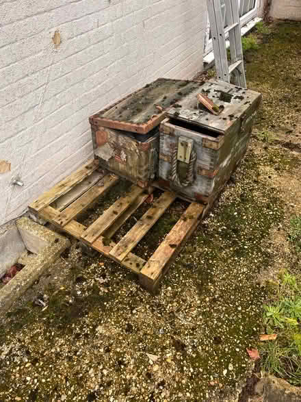 Photo of free Wooden palette with boxes (Gosmore SG4) #1