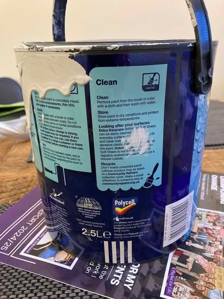 Photo of free Dulux bathroom paint (1/2 tin app) (Edinburgh EH5) #1