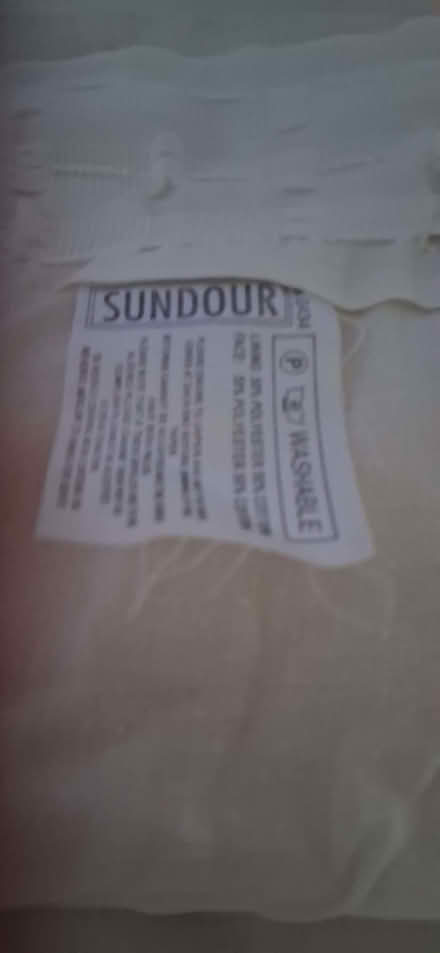 Photo of free pair of curtains with tie backs 52inch approx (Wigmore LU2) #2