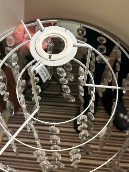 Photo of free Dark grey and crystal lampshade (Banstead SM7) #2