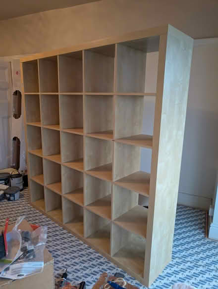 Photo of free IKEA shelving unit (5x5 squares) (OL4 Grasscroft) #4