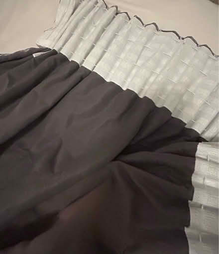 Photo of free Crushed grey velvet curtains (Banstead SM7) #1