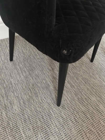 Photo of free Black Velvet Armchair (Loftus Road W12) #3