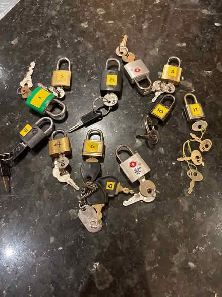 Photo of free Number of small padlocks with keys (Surbiton KT6) #1