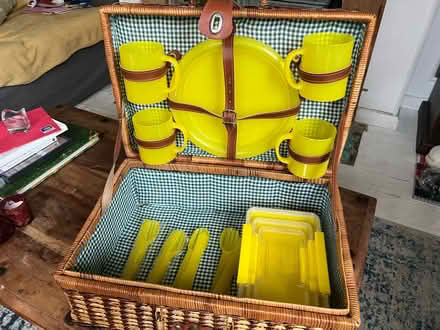 Photo of free Picnic Hamper with plates, mugs, etc (Eastbourne BN21) #1