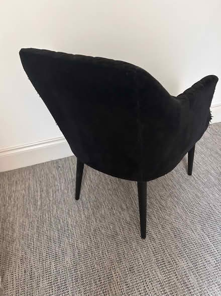 Photo of free Black Velvet Armchair (Loftus Road W12) #4
