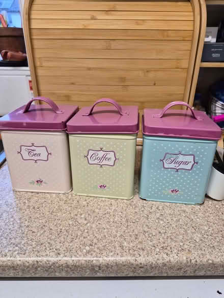 Photo of free Tea,coffee,sugar canisters (Pittville GL50) #1