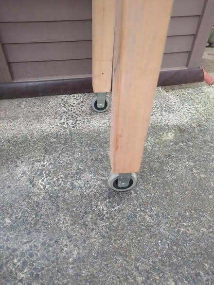 Photo of free Tall butcher's block table (Bare, LA4) #2