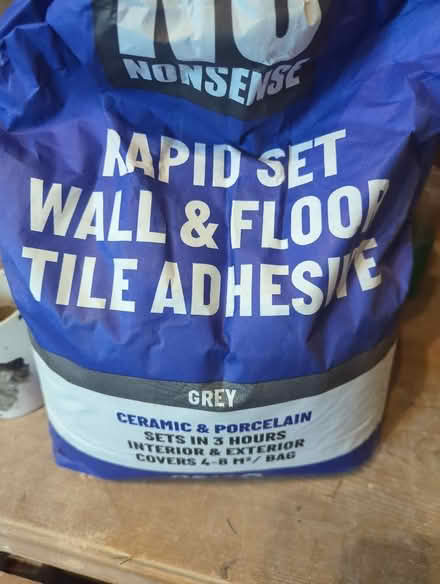 Photo of free Tile adhesive - half bag (Asby CA14) #1