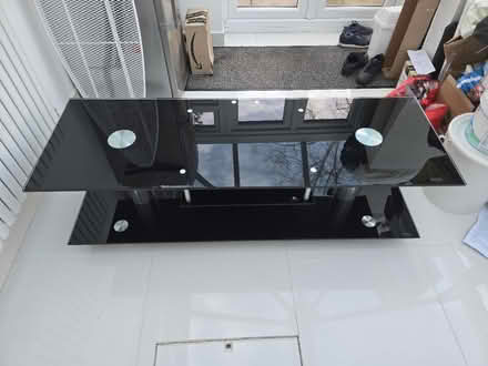 Photo of free Black Glass TV stand (CR4) #2