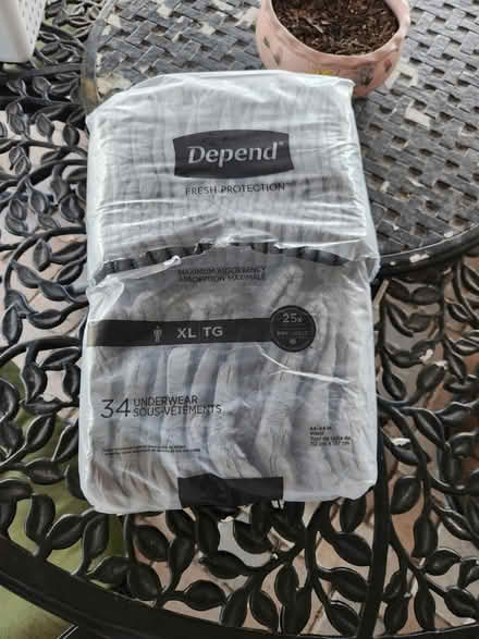 Photo of free Mens depends xl (palm harbor CR 1 Tpa Road) #1