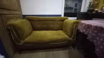 Photo of free Victorian drop arm small sofa (Teignmouth ,Devon TQ14 9EP) #1