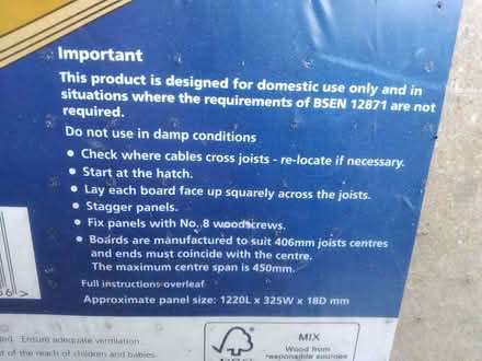 Photo of free Loft floor panels (Ruddington NG11) #3