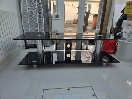Photo of free Black Glass TV stand (CR4) #1