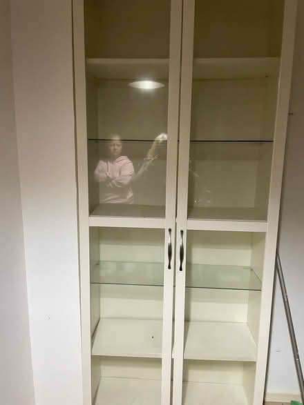 Photo of free Wooden cabinets with glass shelfs (MK2 3PD) #1