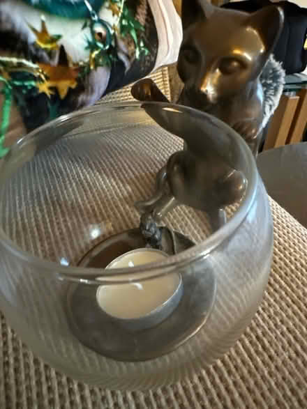 Photo of free Cat and mouse candle holder (Ashford TW15) #1