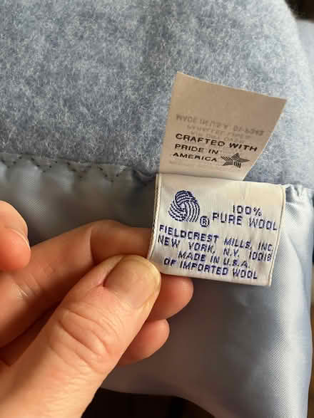 Photo of free Large all wool blue blanket (Walton Manor OX2) #3