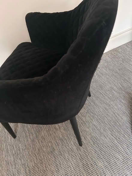 Photo of free Black Velvet Armchair (Loftus Road W12) #1