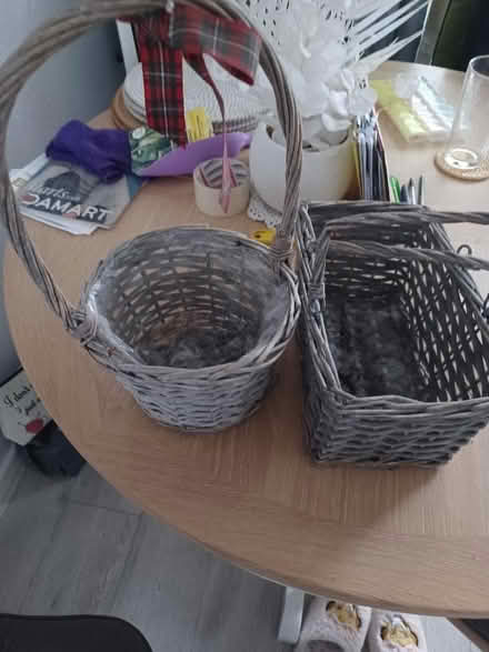 Photo of free 2 wicker baskets (Parkwood Rainham ME8) #1