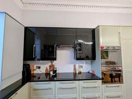 Photo of free Kitchen wall cabinets black high gloss (Bellevue EH7) #1