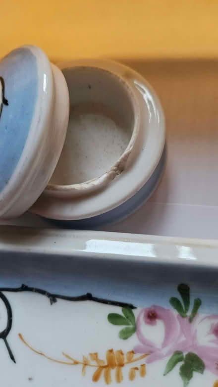 Photo of free Small ceramic tray with 2 pots with lids (Leckhampton GL53) #3