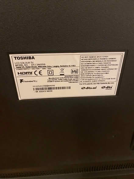 Photo of free 32” Toshiba HD TV (Ambrosden OX25) #2