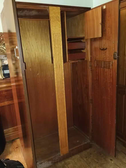 Photo of free Walnut veneer wardrobe+cabinet (Croxley Green WD3) #3