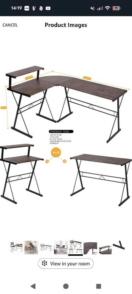 Photo of free L shaped corner desk (NW3 London) #3