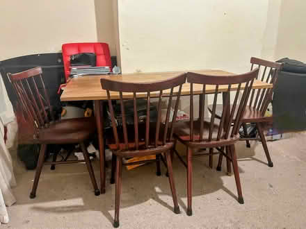 Photo of free Set of dinning table and four chairs (Park Road area NN10) #1