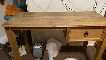 Photo of free Small pine desk with one drawer (Underdale SY2) #3