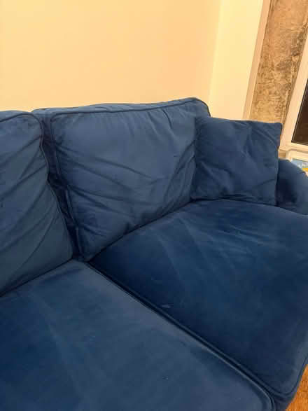 Photo of free Royal Blue sofa (Walthamstow) #3