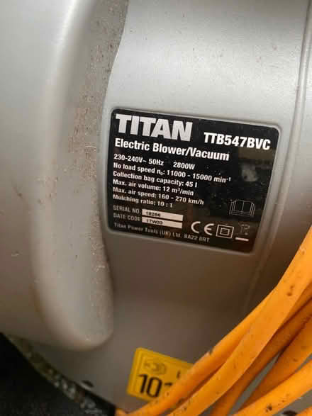 Photo of free Titan leaf blower/vaccum (GU31 Chithurst) #2