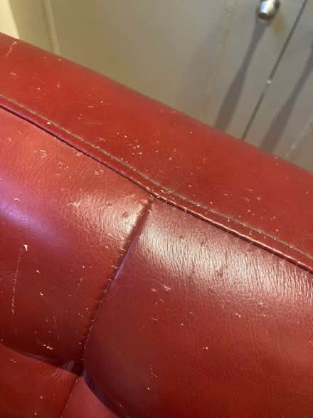 Photo of free Red sofa (chaise longue) (Wormholt W12) #3