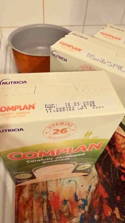 Photo of free 5 sealed boxes vanilla Complan (Bassingbourn, SG8) #2