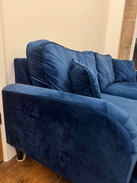 Photo of free Royal Blue sofa (Walthamstow) #4
