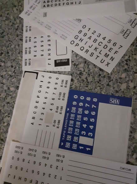 Photo of free Sticky labels (Letters & numbers) (Southport PR8) #1