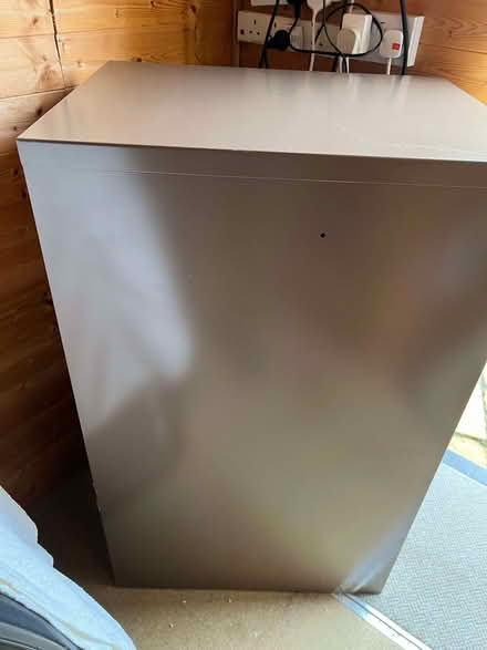 Photo of free 3 drawer Bisley lockable filing cabinet - Brown/Cream (South Cerney GL7) #3