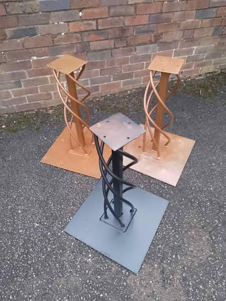 Photo of free Three Metal Table Bases (Leek ST13) #2