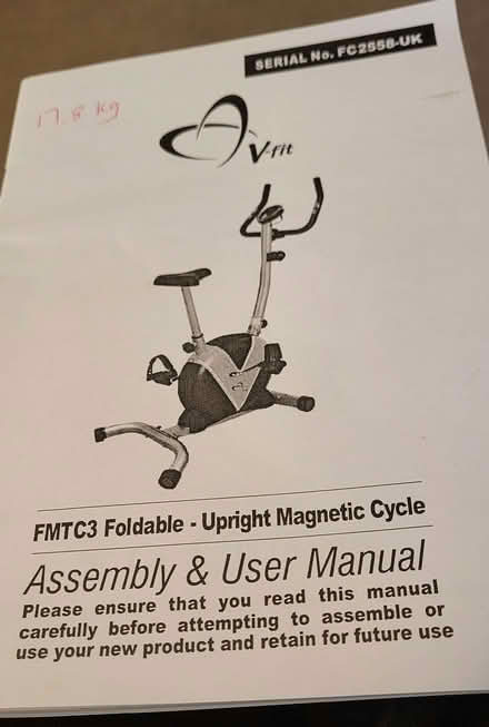 Photo of free Exercise Bike, V-fit FMTC3 model (Hunstanton PE36) #1