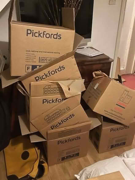 Photo of free 10 folded up cardboard packing boxes (Barnsbury N1) #2