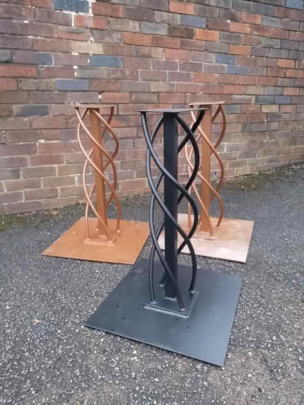 Photo of free Three Metal Table Bases (Leek ST13) #1