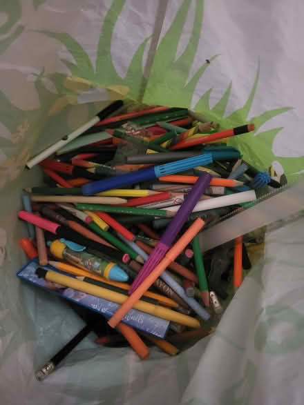 Photo of free Bag of pencil crayon/pens (WV11) #1