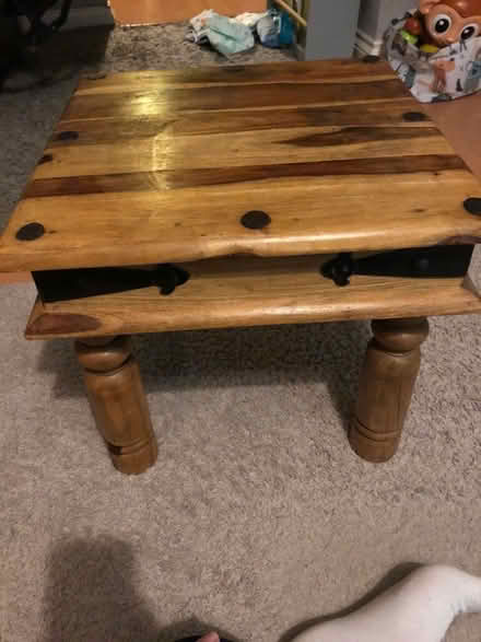 Photo of free Mexican solid pine heavy side table (Ellesmere SY12) #1