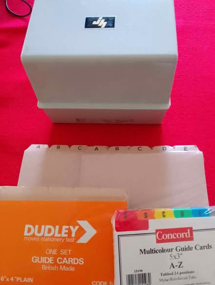 Photo of free Card Index Box with A to Z index cards (CO11) #2